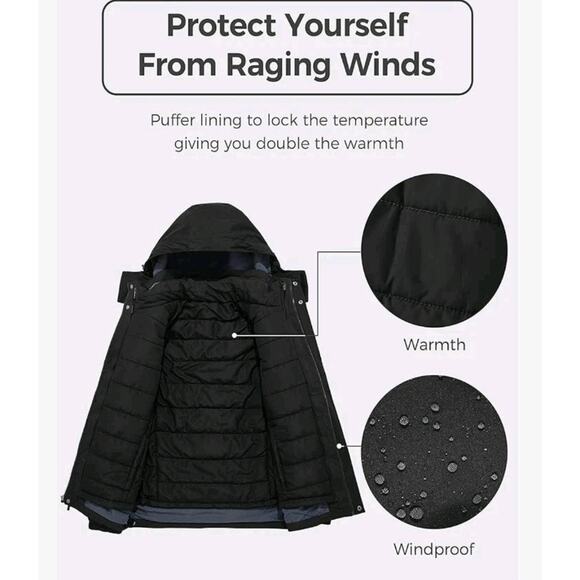 NWT Wantdo Men's Waterproof 3-in-1 Ski Jacket Warm Winter Snow Coat  Large - Picture 10 of 10